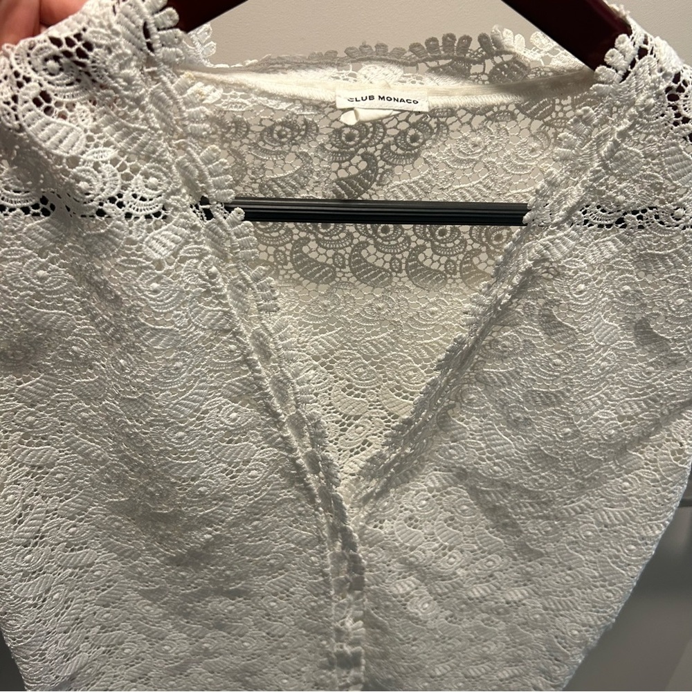 Club Monaco white lace vest - Picture 4 of 4